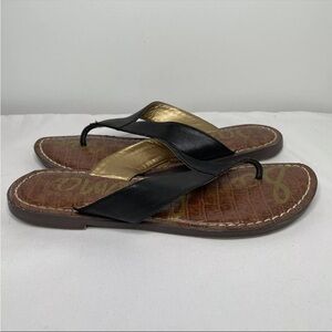 Sam Edelman Womens Kyra Black Leather Sandals Size 7.5